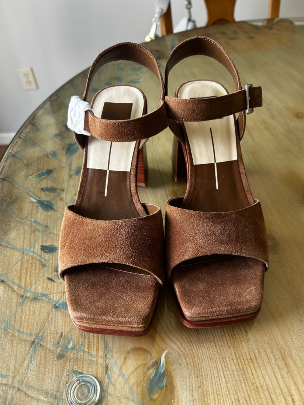 Dolce Vita Brown Suede Platform Sandals